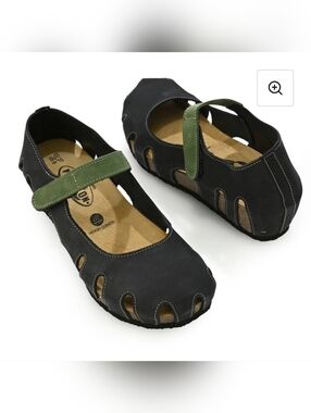 Plakton Anna Closed Toe Sandals Black/Olive 10